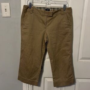 J. Crew Beige Stretch Capri Pants